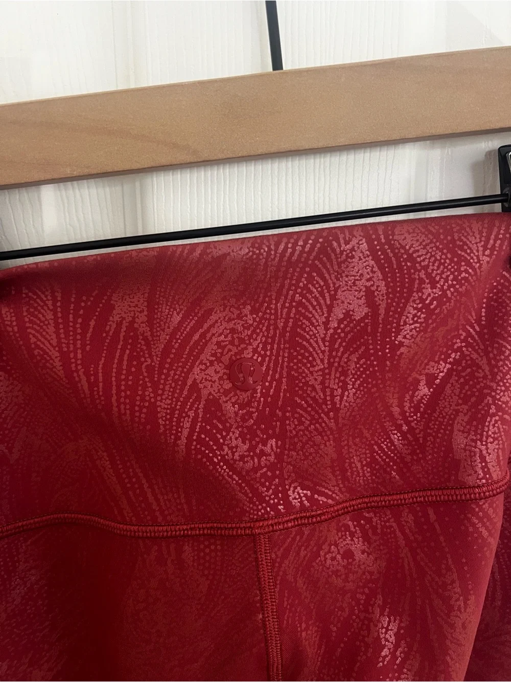 lululemon athletica Red High-Rise Textured Leggings
